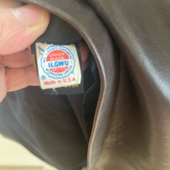 DONNA KARAN BROWN LEATHER SKIRT - Picture 14 of 15